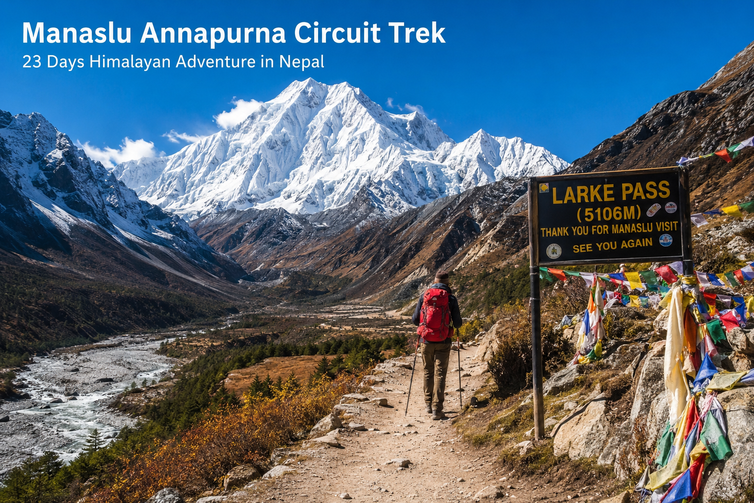 Manaslu Annapurna Circuit Trek – The Ultimate 23-Day Himalayan Adventure